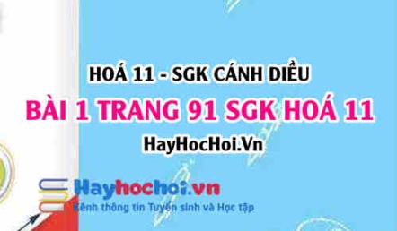 Bài 1 trang 91 SGK Hoá 11 Cánh diều